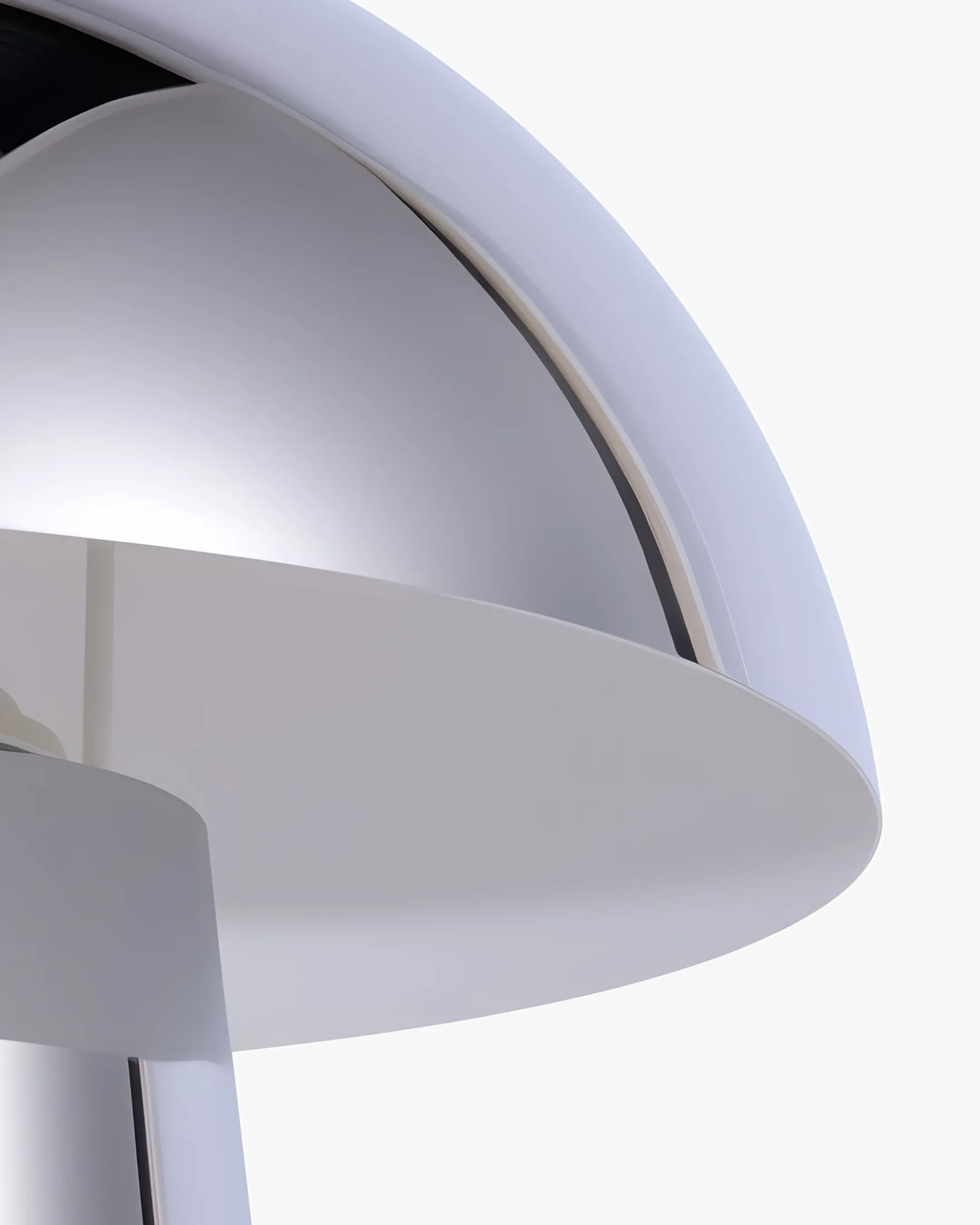 Lampe de table, Chromé, finition miroir, H28 Champi