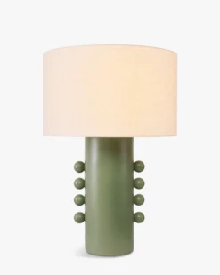 Lampe de table, Céramique peinte à la main, H74 Soli
