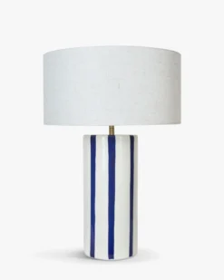 Lampe de table, Céramique peinte à la main, H58 Zhoe