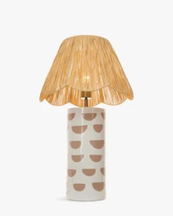 Lampe de table, Céramique peinte à la main, H64 Mara