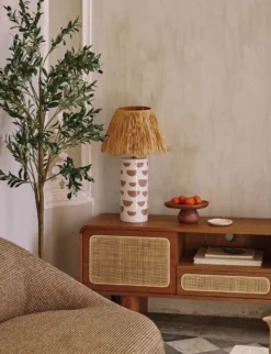 Lampe de table, Céramique peinte à la main, H64 Mara