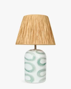 Lampe de table, Céramique peinte à la main, H56 Savannah
