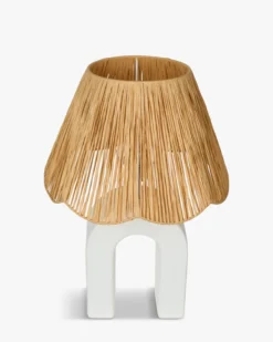 Lampe de table, Céramique 1 Rafia, H55 Osni