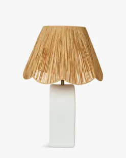 Lampe de table, Céramique 1 Rafia, H55 Osni
