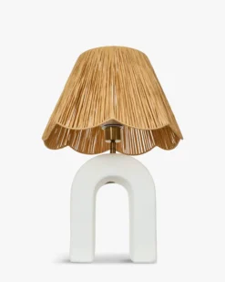 Lampe de table, Céramique 1 Rafia, H55 Osni