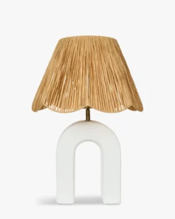 Lampe de table, Céramique 1 Rafia, H55 Osni