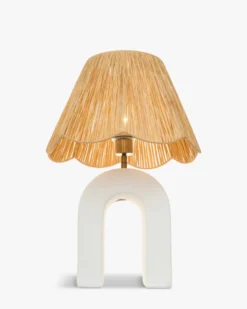 Lampe de table, Céramique 1 Rafia, H55 Osni
