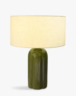 Lampe de table, Céramique verte glossy, H53 Leyanis