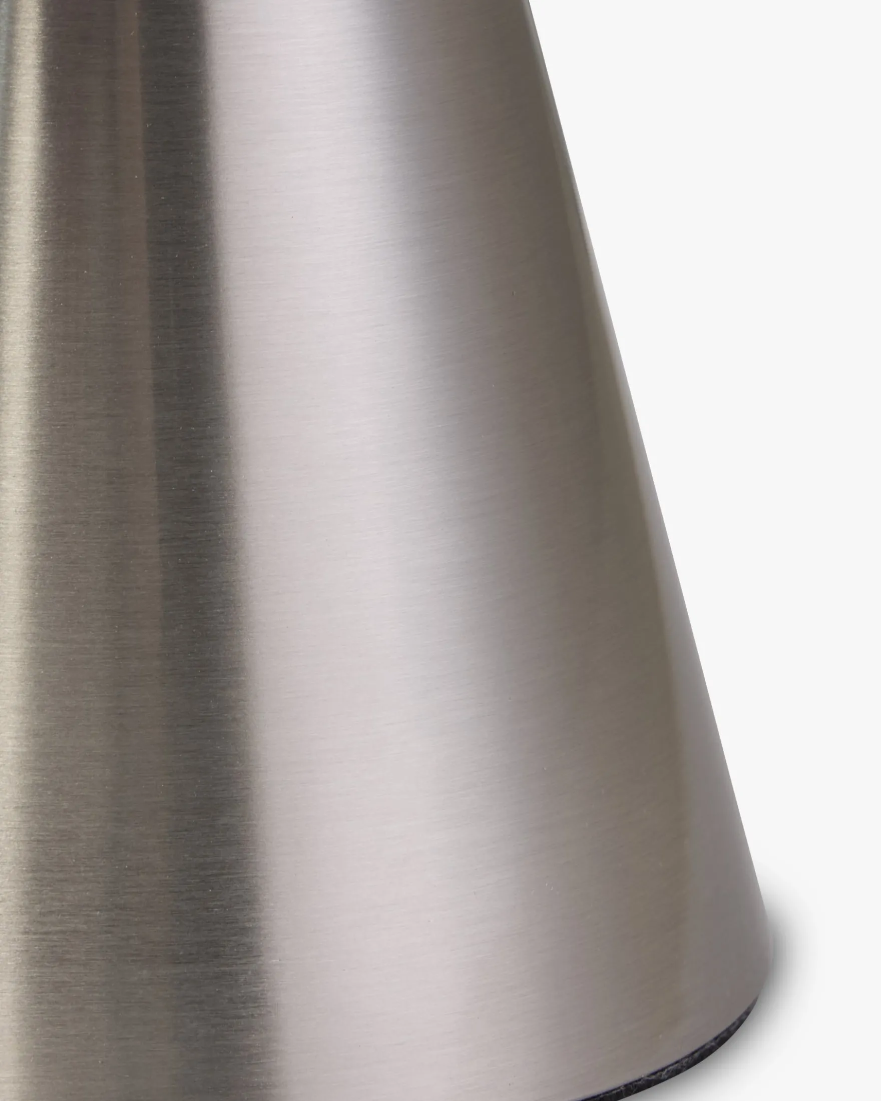 Lampe de table, Fer chromé effet brossé & Tissu marron, H38 Khone