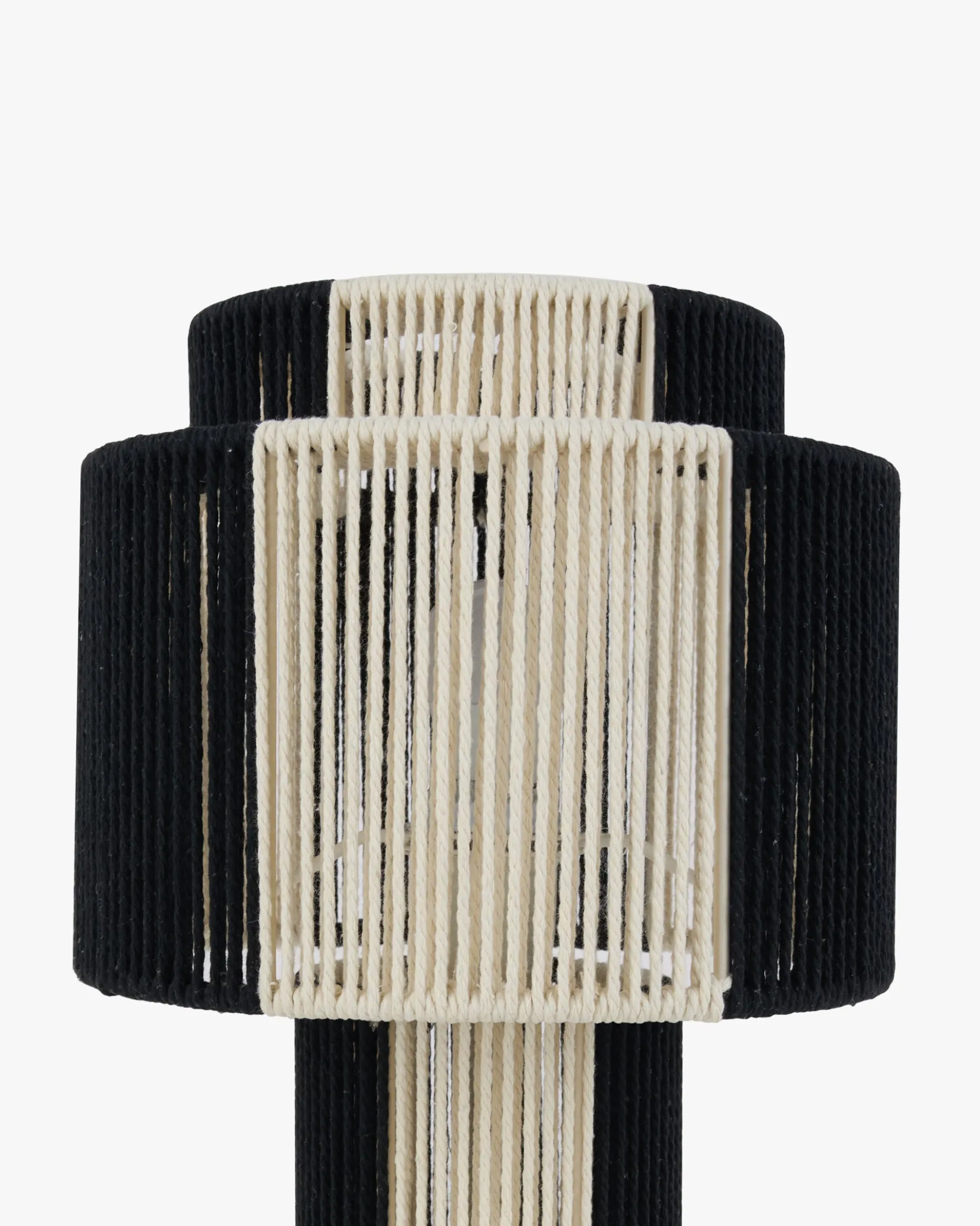 Lampe de table, Jute Noire & blanche, H38 Sumba