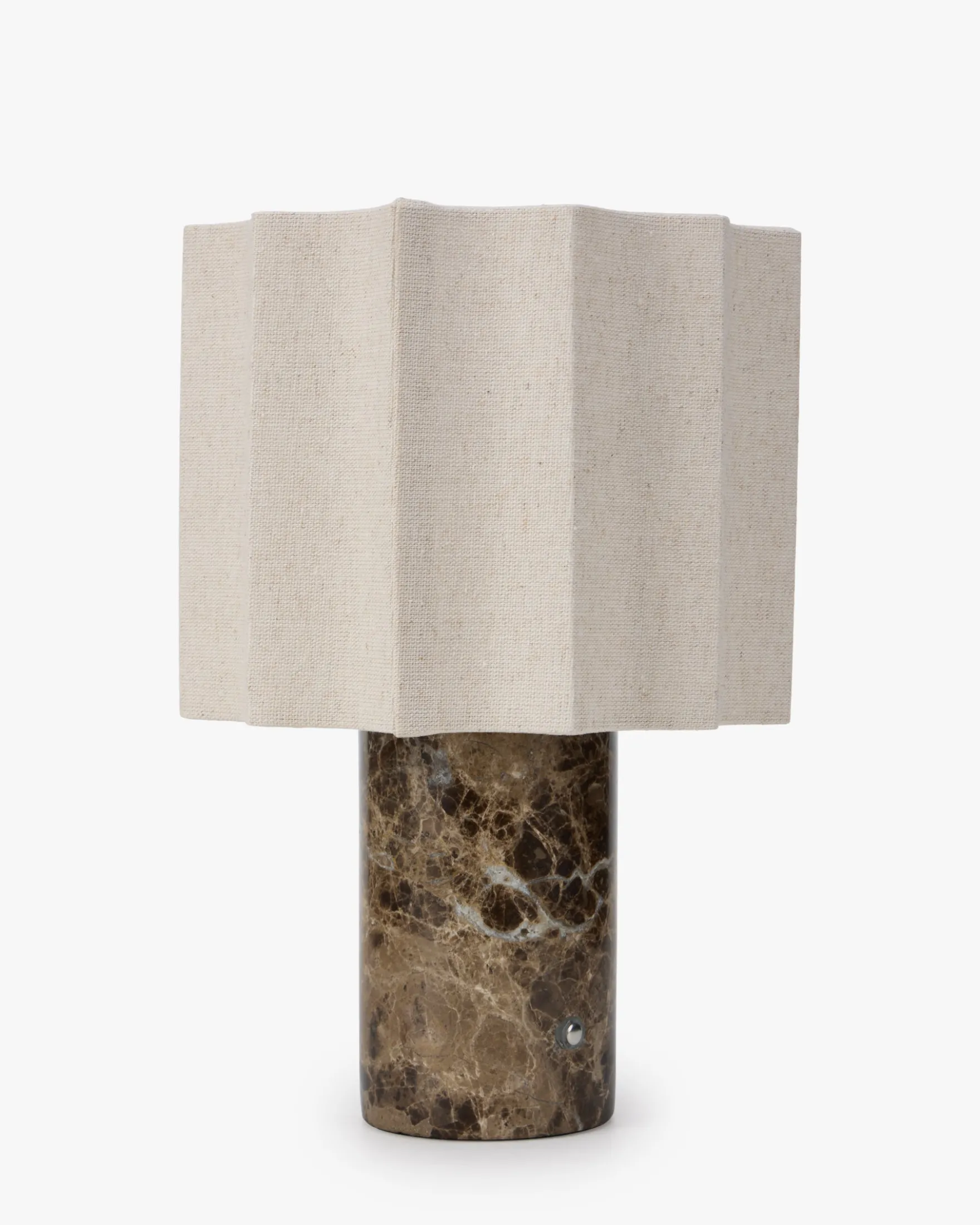 Lampe de table, Marbre Dark Emperador & Lin, H27.5 Bridget