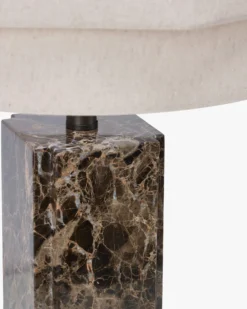 Lampe de table, Marbre Dark Emperador & Lin, H53.5 Mindy