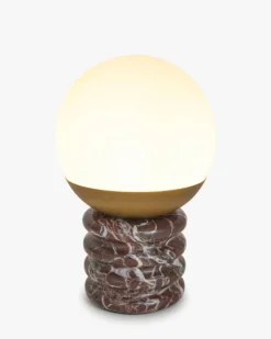 Lampe de table, Marbre naturel Rosso Levanto, H24 Noctis