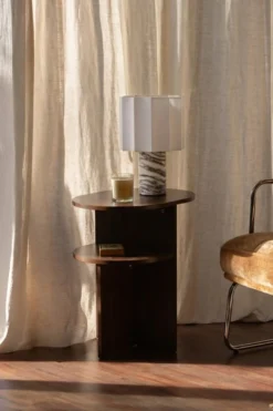 Lampe de table, Marbre Viola Calacatta & Lin, H26,5 Bridget