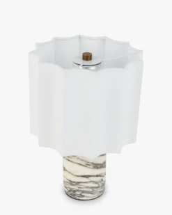 Lampe de table, Marbre Viola Calacatta & Lin, H26,5 Bridget