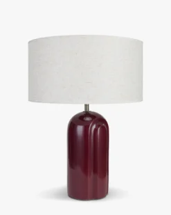 Lampe de table, Rouge bordeaux, H53 Leyanis