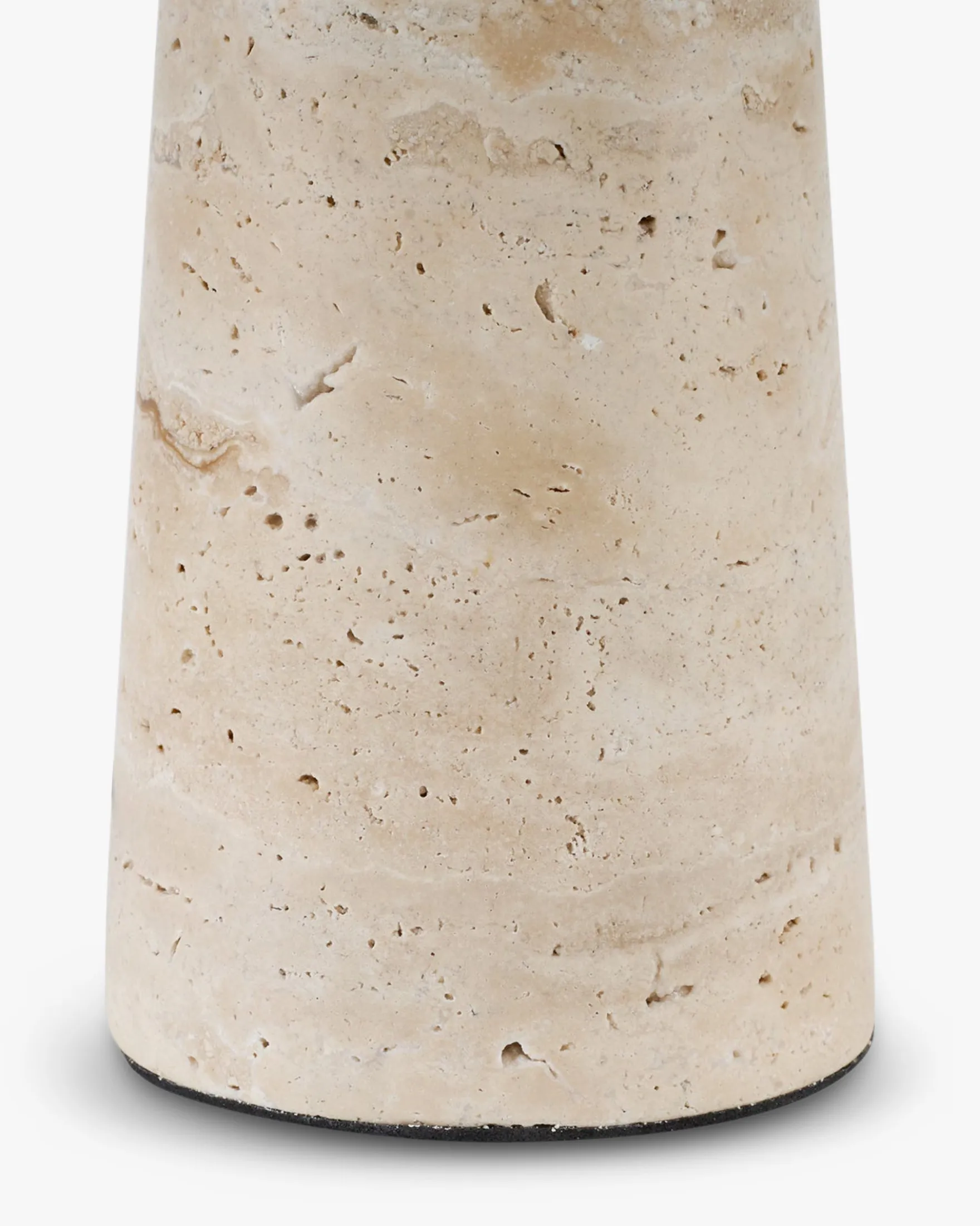 Lampe de table, Travertin & Métal beige, H31,5 Amanita