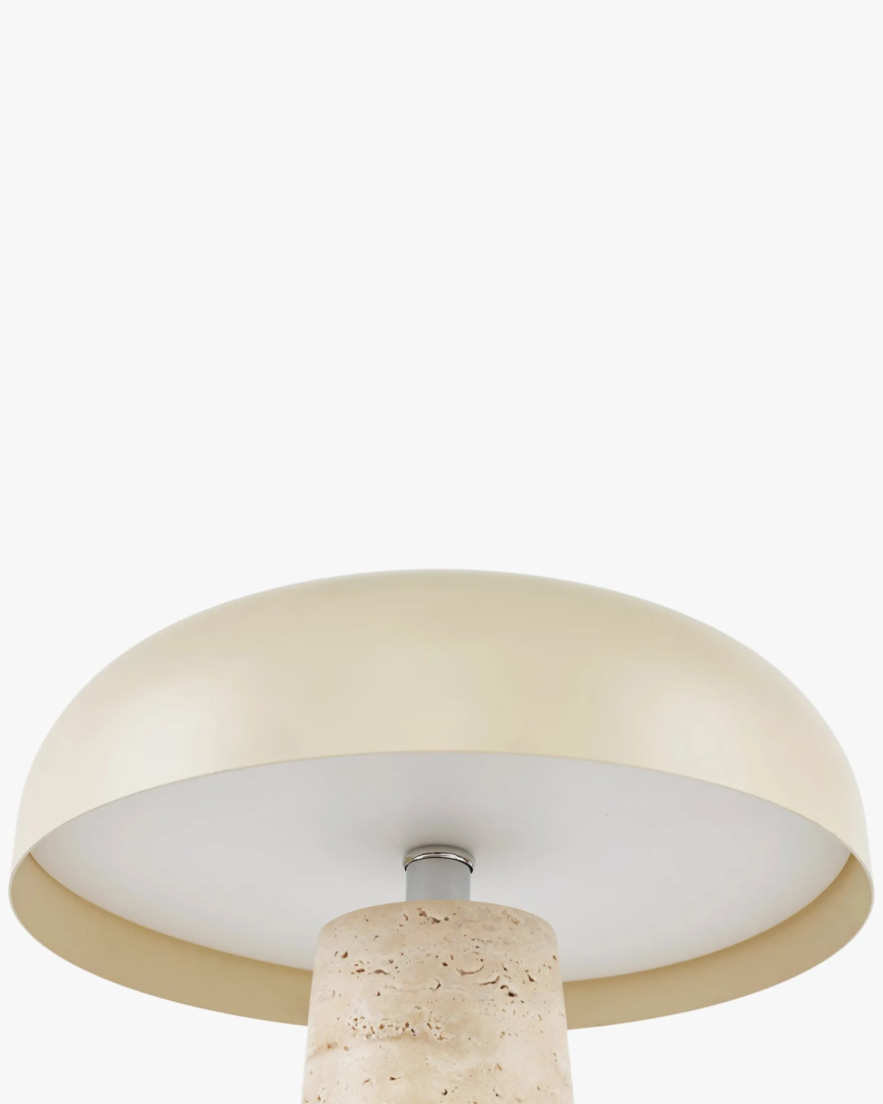 Lampe de table, Travertin & Métal beige, H31,5 Amanita