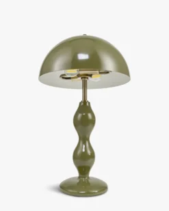 Lampe de table, Vert olive satiné Powers