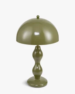 Lampe de table, Vert olive satiné Powers