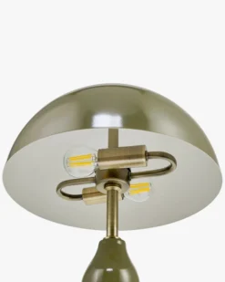 Lampe de table, Vert olive satiné Powers