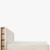 Literie, Cadre de lit avec rangement bois, crème vanille & bois noir, 160x200 Infinity