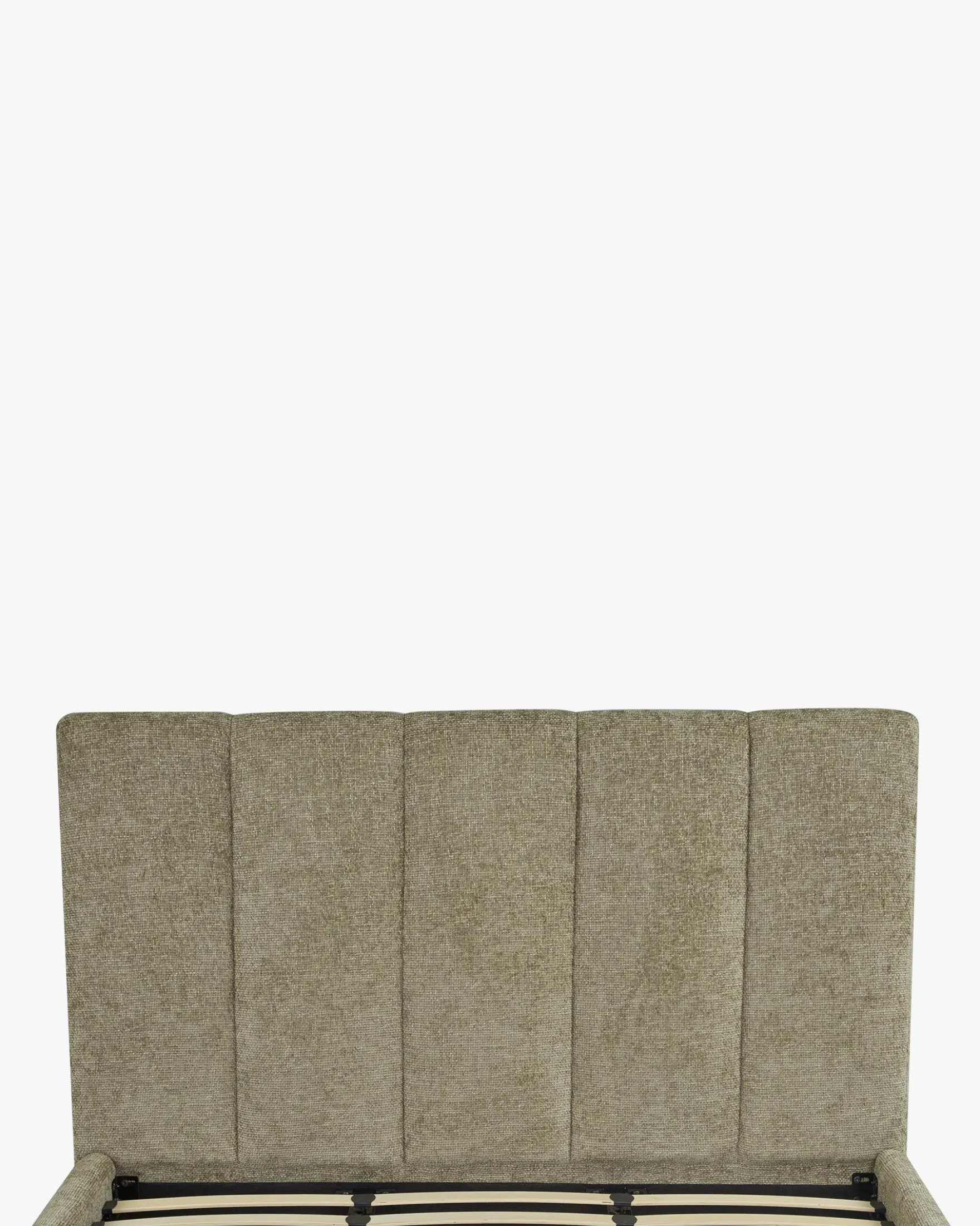 Lit 160x200, Tweed taupe & bois blond Bolton
