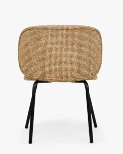 Lot de 2 chaises, Tweed Rouge Rouille et Beige & Métal noir Gabriella