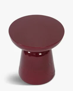 Meuble d'appoint, Fibre de verre rouge bordeaux glossy, H44 Cersei