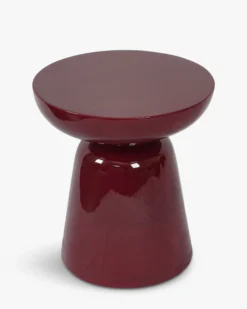 Meuble d'appoint, Fibre de verre rouge bordeaux glossy, H44 Cersei