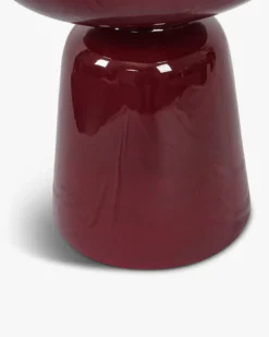 Meuble d'appoint, Fibre de verre rouge bordeaux glossy, H44 Cersei