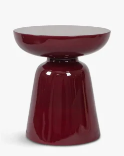 Meuble d'appoint, Fibre de verre rouge bordeaux glossy, H44 Cersei