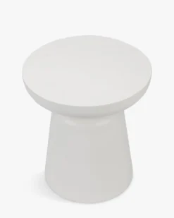 Meuble d'appoint, Fibre de verre blanc coco, H44 Cersei