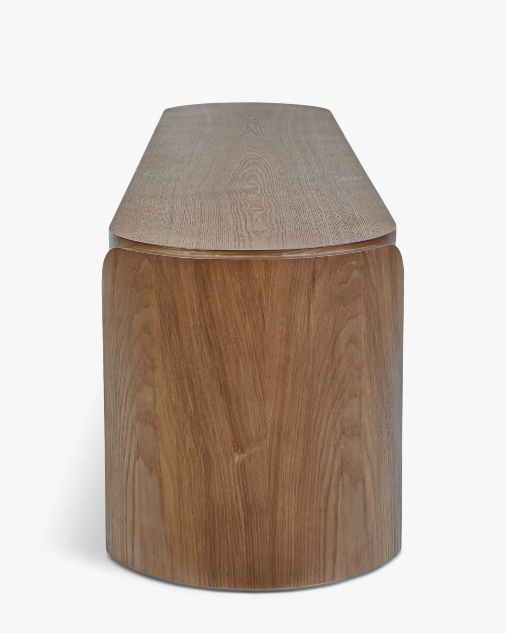 Meuble TV, Bois de frêne teinte noyer, L180 Elipse