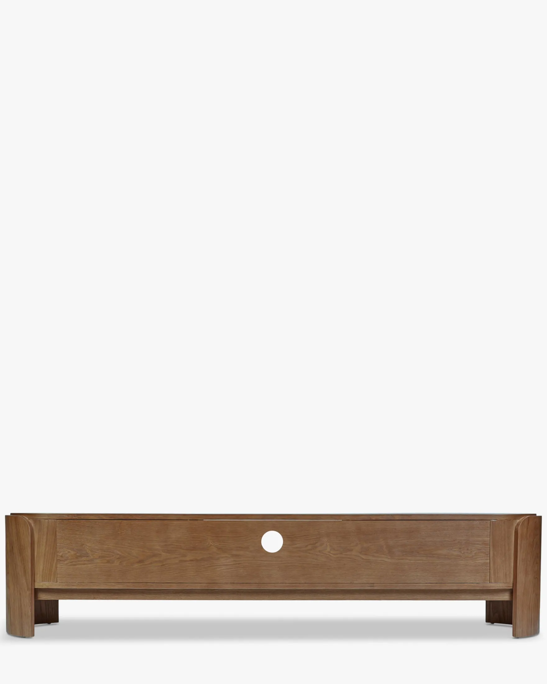 Meuble TV, Bois de frêne teinte noyer, L180 Elipse