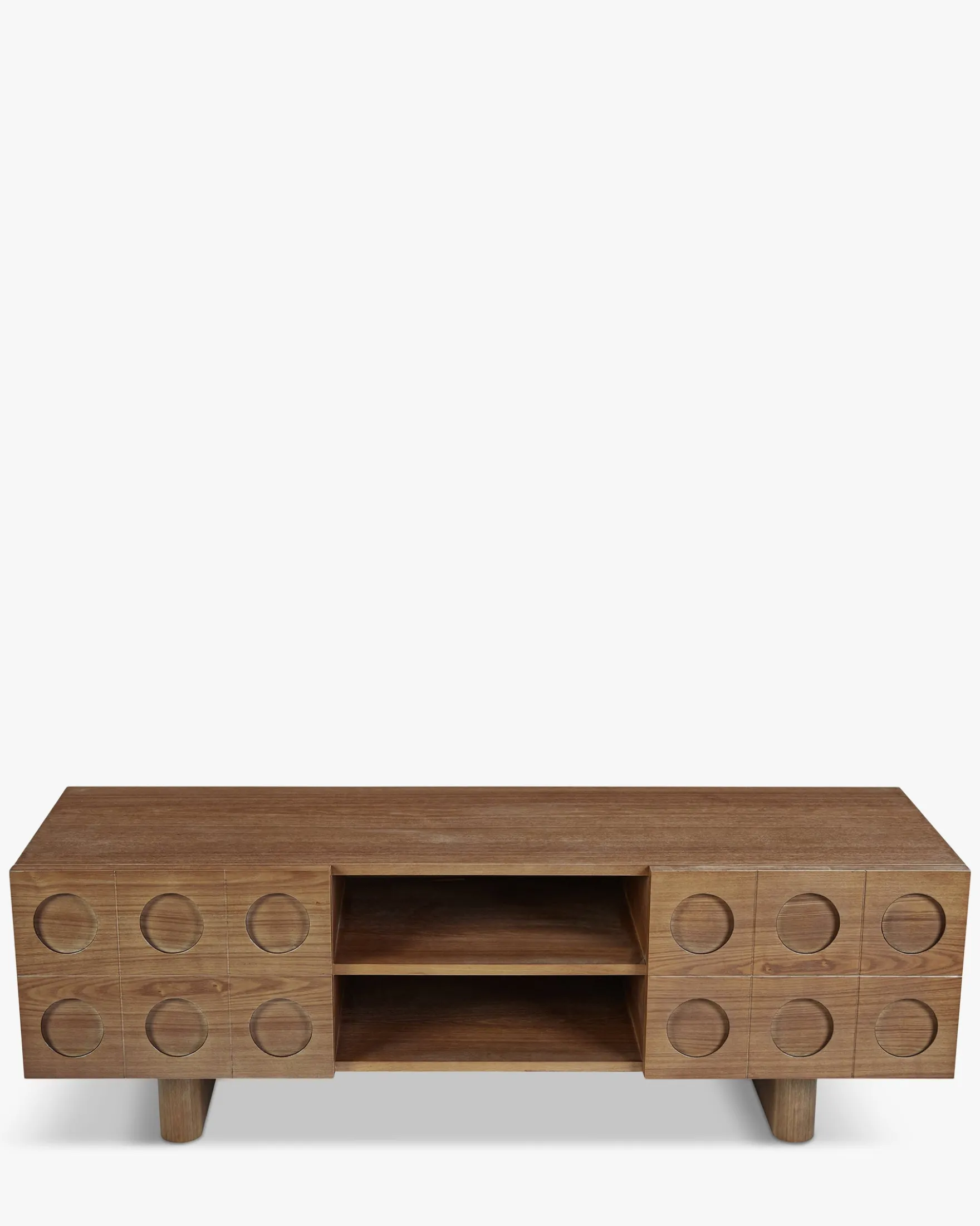 Meuble TV, Bois de frêne teinte noyer, L150 Cooper