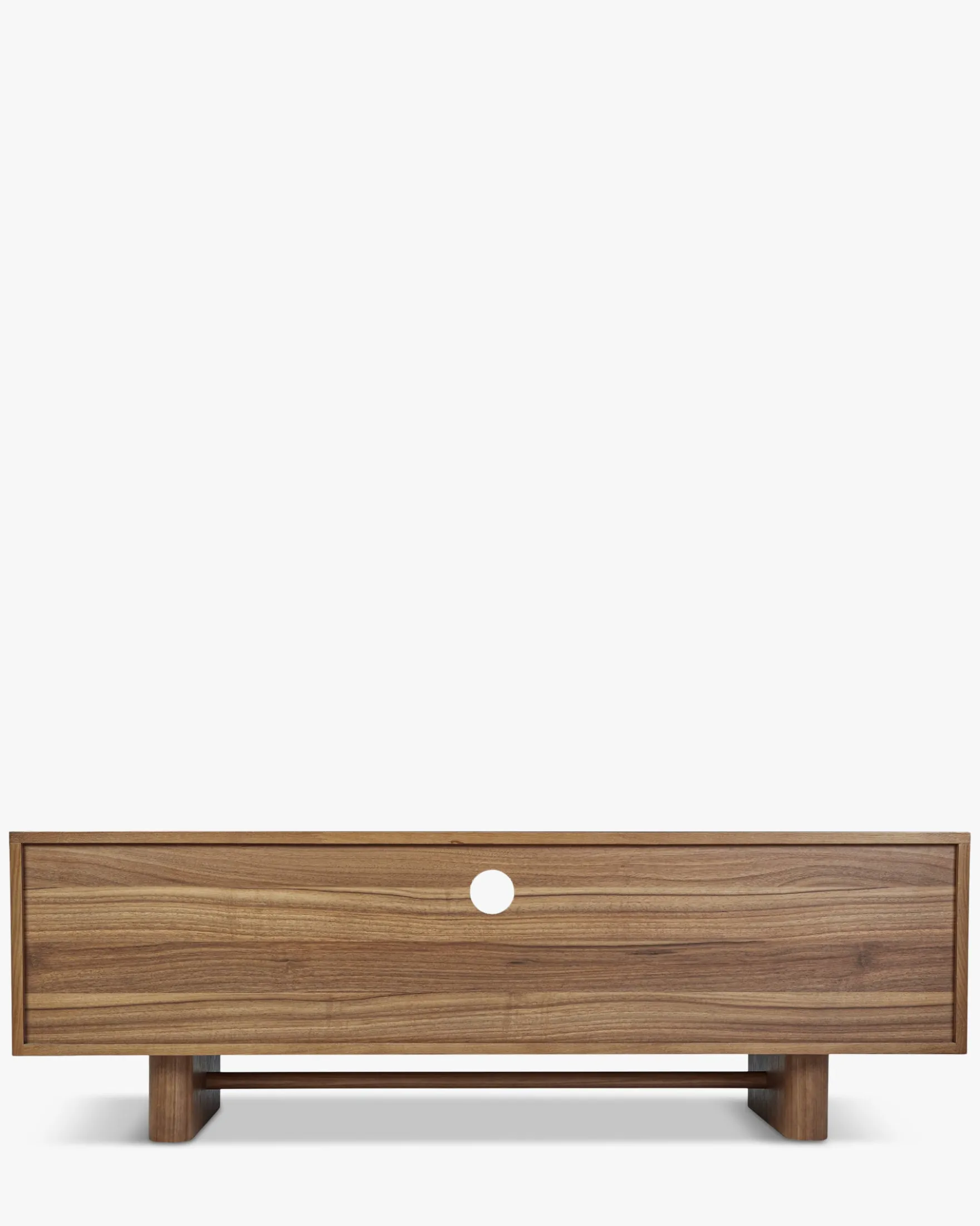 Meuble TV, Bois de frêne teinte noyer, L150 Cooper