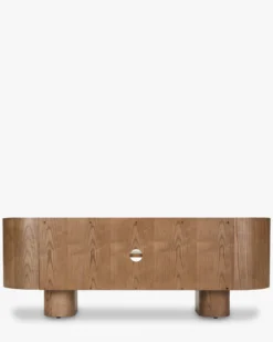 Meuble TV, Bois teinte noyer, L140 Lombok
