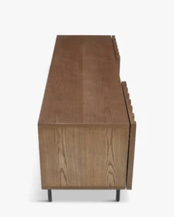 Meuble TV, Bois teinte noyer, L140 Ondula