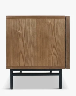 Meuble TV, Bois teinte noyer, L140 Ondula