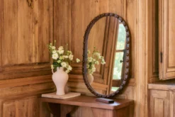 Miroir, Bois de Paulownia teinte noyer, H90,5 Anansi
