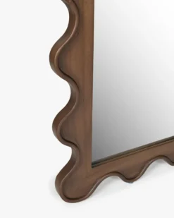 Miroir, Bois de Paulownia teinte noyer, H177 Savane