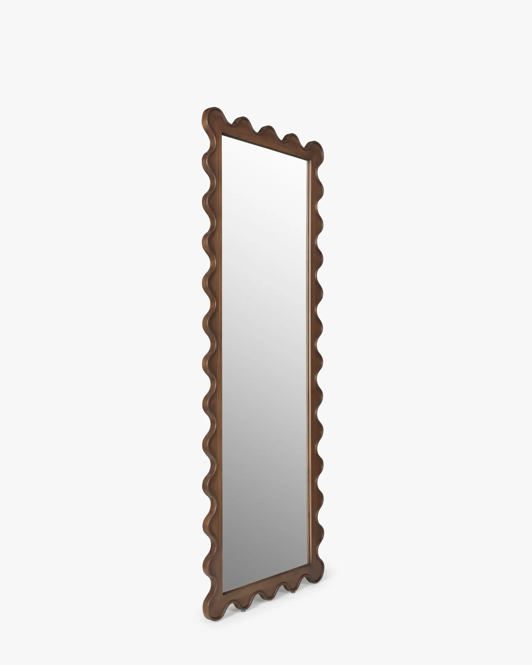 Miroir, Bois de Paulownia teinte noyer, H177 Savane