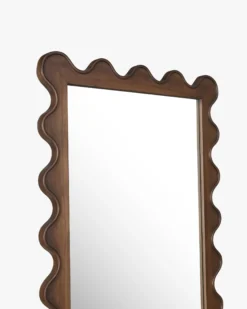 Miroir, Bois de Paulownia teinte noyer, H177 Savane