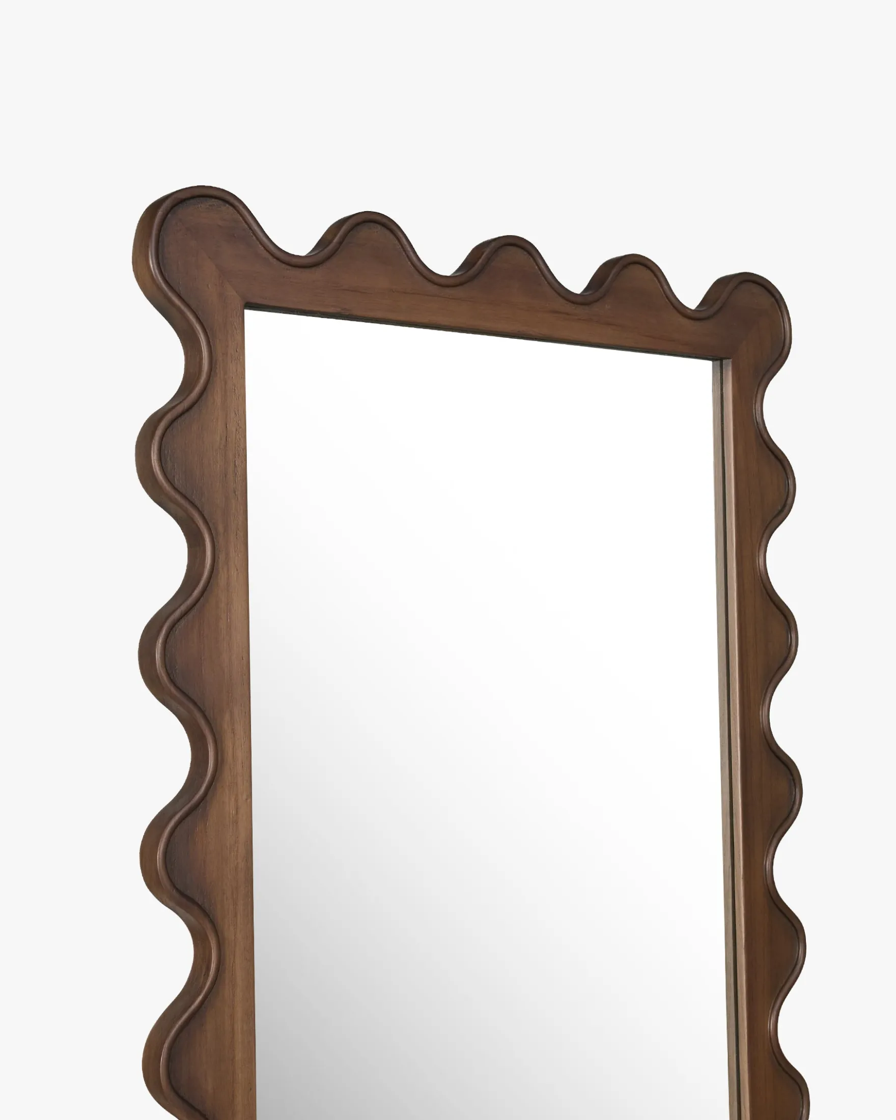 Miroir, Bois de Paulownia teinte noyer, H177 Savane