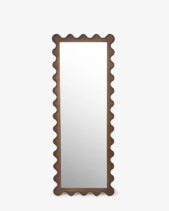 Miroir, Bois de Paulownia teinte noyer, H177 Savane