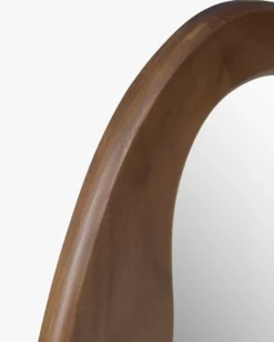 Miroir organique, Bois de Paulownia teinte noyer, H89,5 Nubia
