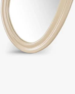 Miroir organique, Verre & bois beige, H92 Romy
