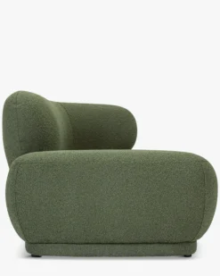 Méridienne accoudoir droite, Vert kaki bouclé, L200 Giulia