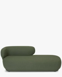 Méridienne accoudoir gauche, Vert kaki bouclé, L200 Giulia